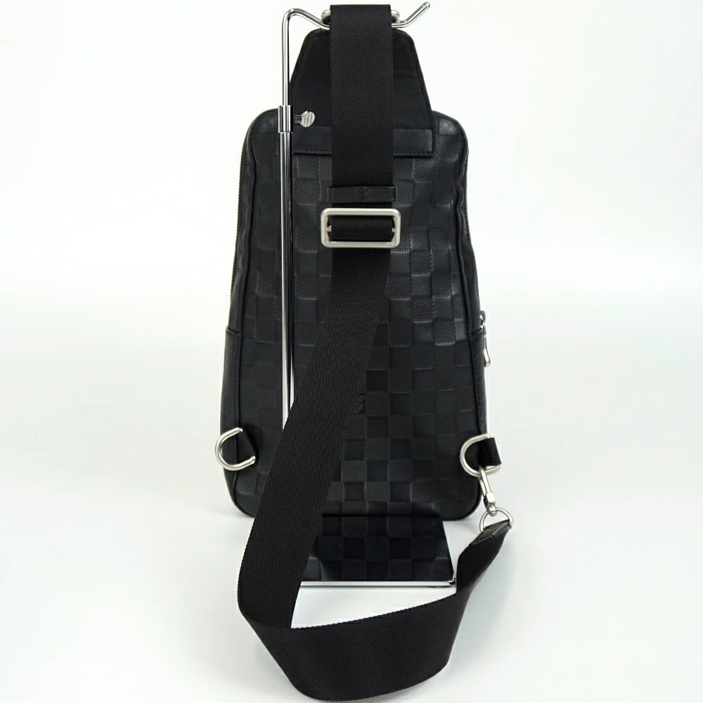 LOUIS VUITTON Avenue Sling Bag Infini Leather Onyx Black Body Crossbody